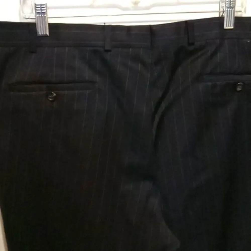 Lauren by Ralph Lauren Wool Pinstripe Suit Navy Blue Size 44‎